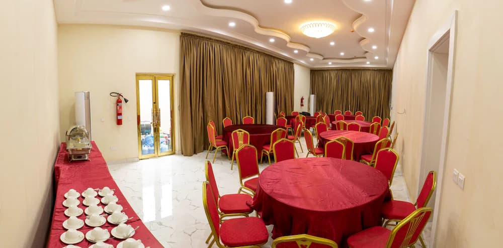 Outdoor banquet area