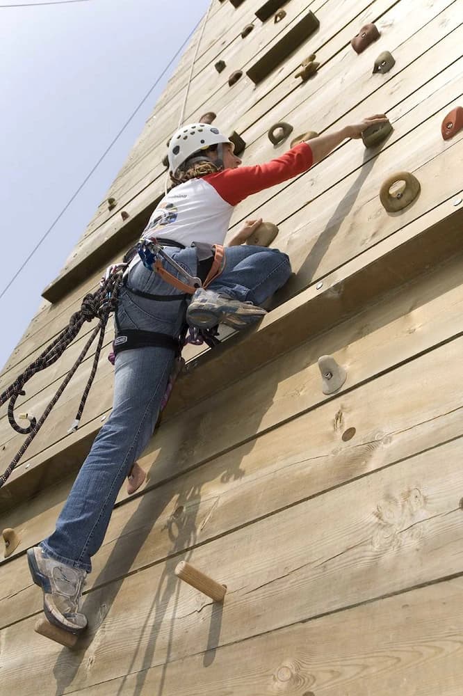 Outdoor rock climbing