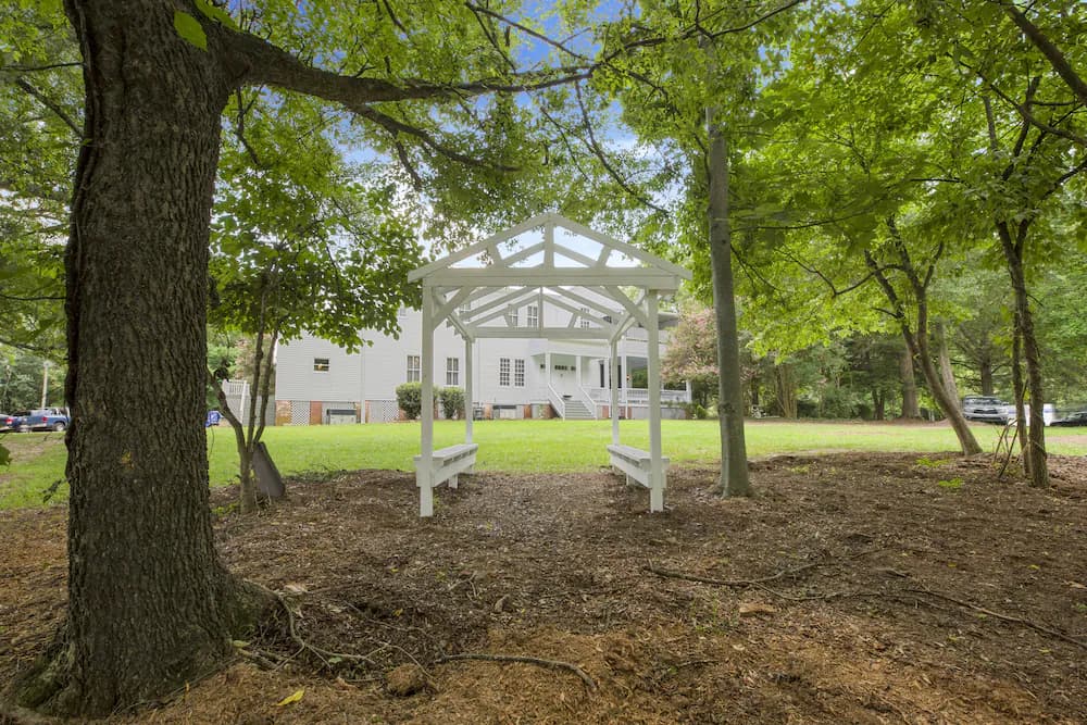 Outdoor wedding area