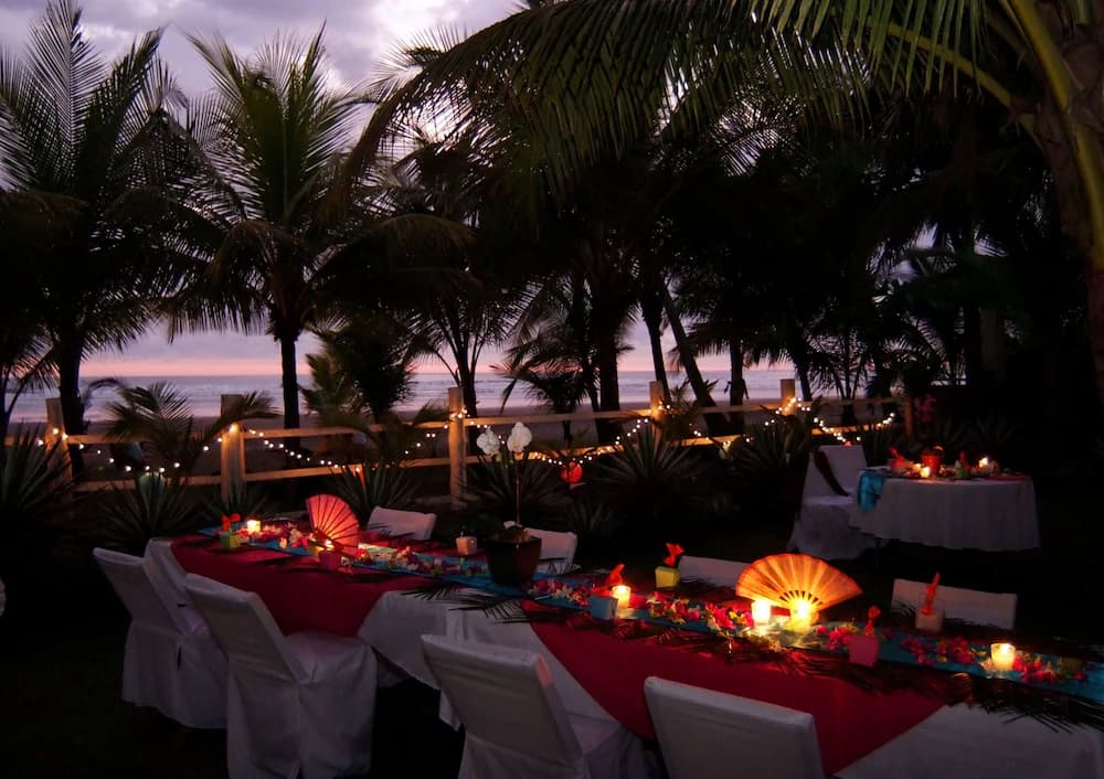 Outdoor banquet area