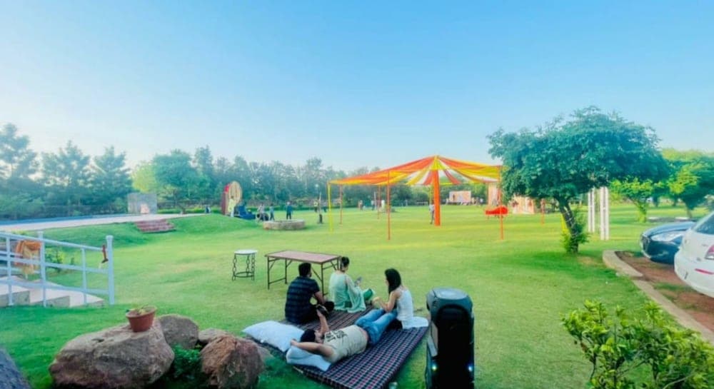 Outdoor wedding area