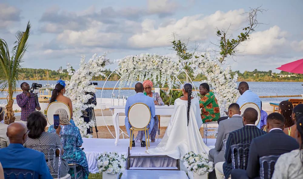 Outdoor wedding area